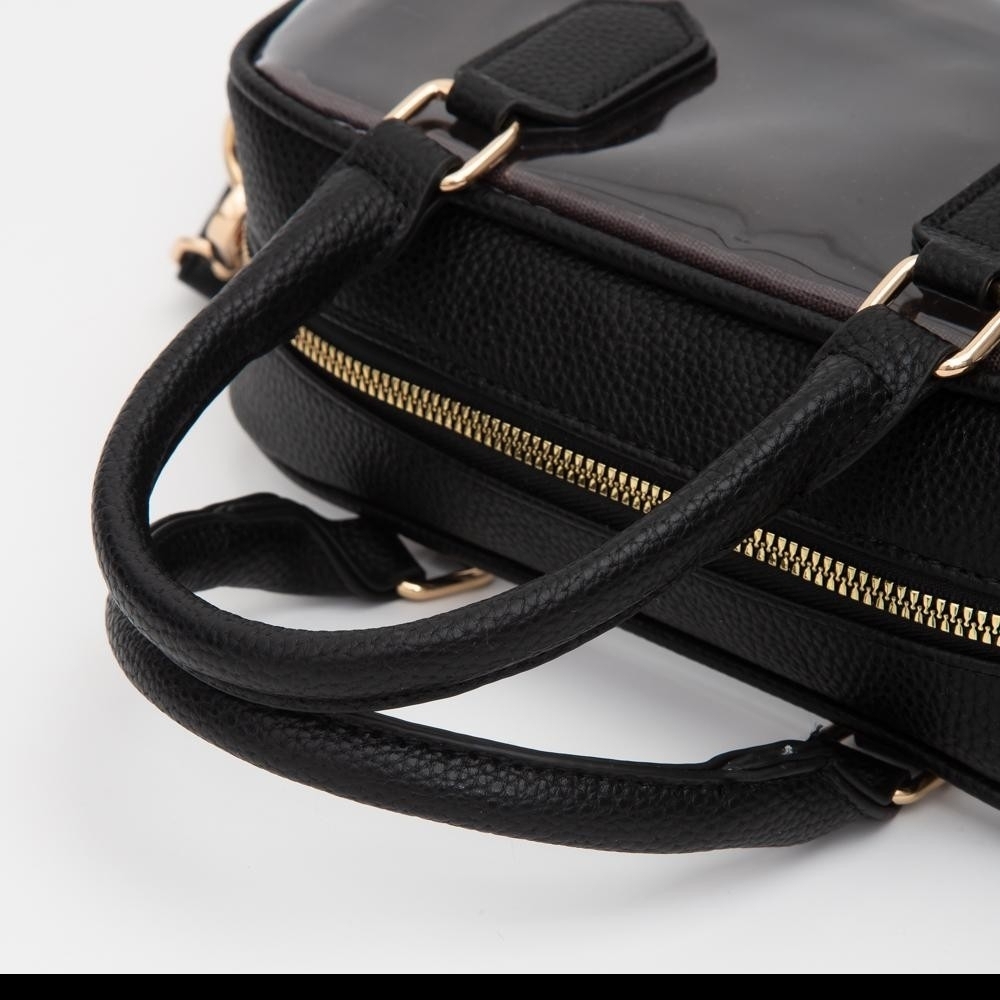 White Handle Structured Transparent Clear Handbag… - image 4